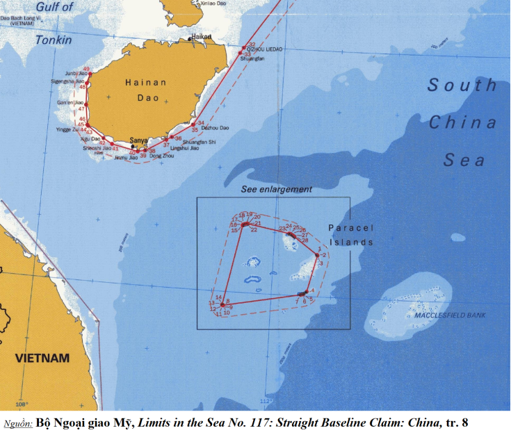 Paracel Islands Chinese illegal baselines